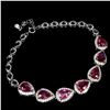 Image 1 : Natural Pear Red Ruby Bracelet