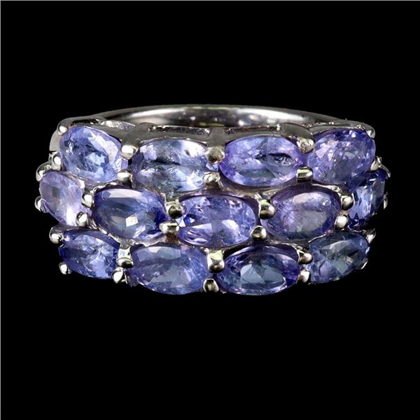 Natural Violet Blue Tanzanite Ring
