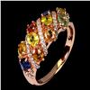 Image 2 : Natural Multi Color Sapphire Ring