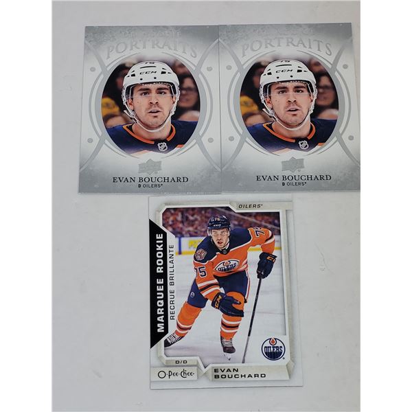 Lot of 3 Evan Bouchard Rookie Cards