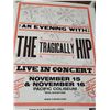 Image 4 : The Tragically Hip Concert Advertisement Poster