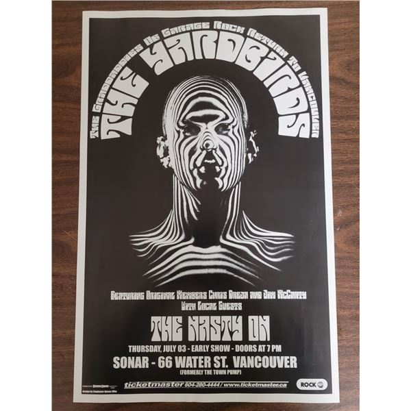 The Yardbirds Concert Advertisement Poster