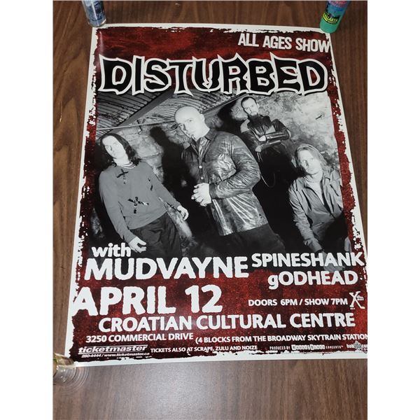 Distrubed Concert Advertisement Poster