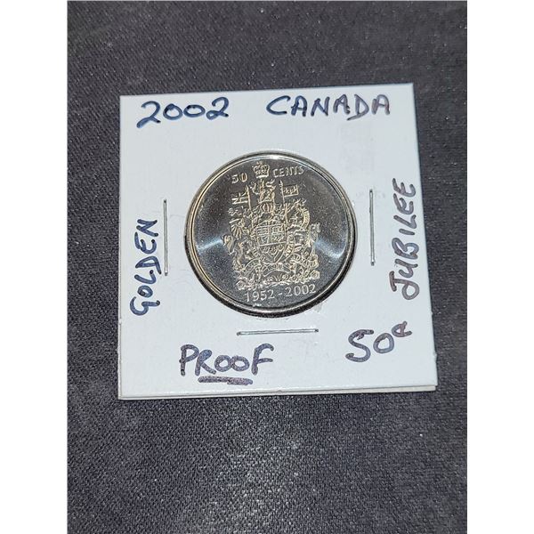 2002 Canada Queen Elizabeth II Golden Jubilee 50 Cent Coin