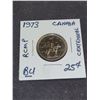 Image 1 : 1973 Canada Queen Elizabeth lI RCMP Centennial 25 Cent Coin