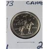 Image 2 : 1973 Canada Queen Elizabeth lI RCMP Centennial 25 Cent Coin