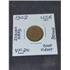 Image 1 : 1902 Usa Indian Head (Brown) One Cent Coin