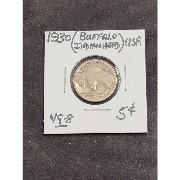 1930 Usa Buffalo/Indian Head Nickel (5 Cent) Coin