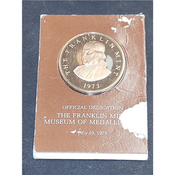 1973 Franklin Mint Museum Of Medallic Art Solid Bronze Medallion