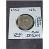 Image 1 : 1953 Uk Queen Elizabeth Il One Shilling Coin