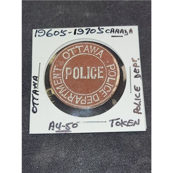 1960'S-1970'S Canada Ottawa Police Department Token