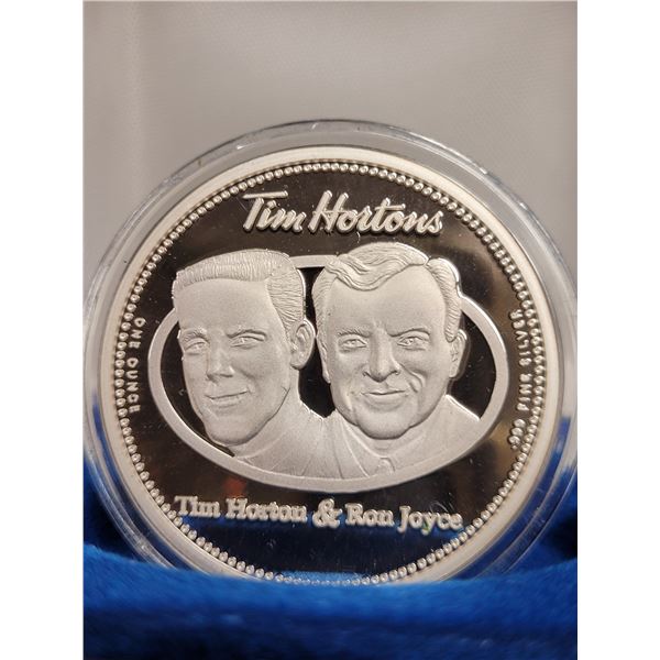 2000 Canada Tim Horton & Ron Joyce (Ottawa) 1oz .999 Silver Medallion No GST