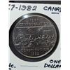 Image 2 : 1982 Canada Queen Elizabeth Il Confederation/Constitution $1.00 Coin
