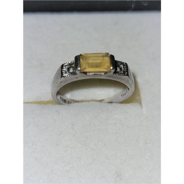 Size 6 Topaz .925 Silver Ring