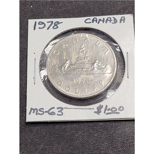 1978 Canada Queen Elizabeth Il  $1.00 Coin