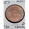 Image 2 : 1957 Mexico 20 Centavos Coin