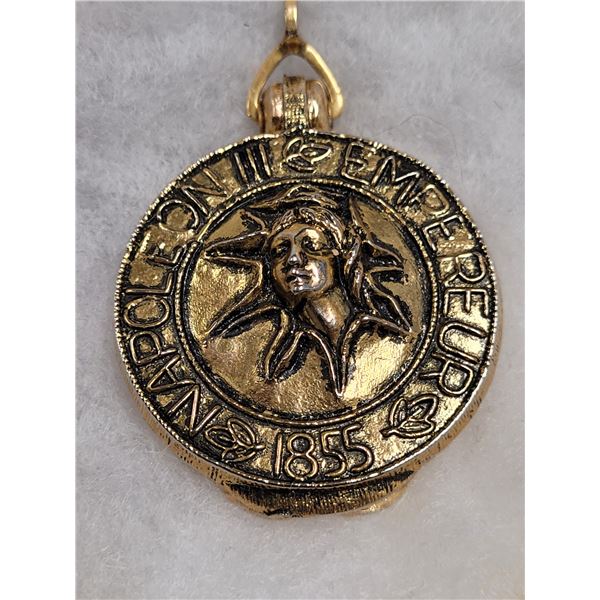 1950's Vintage Gold Toned Callejero 1855 Napolean lll Locket