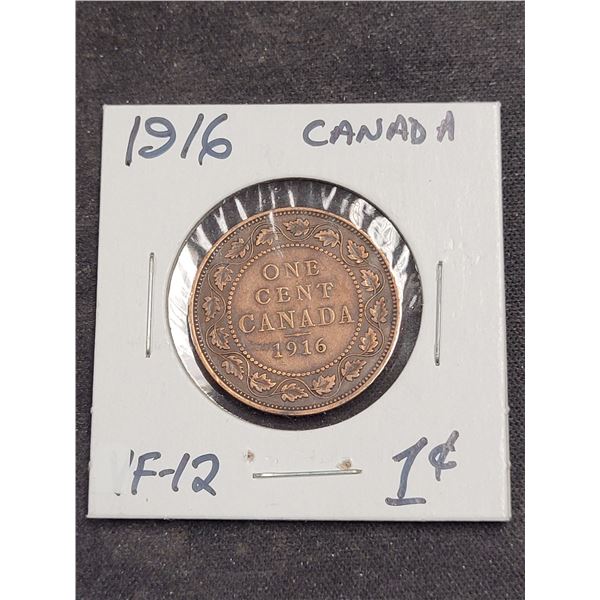 1916  Canada King George V One Cent Coin