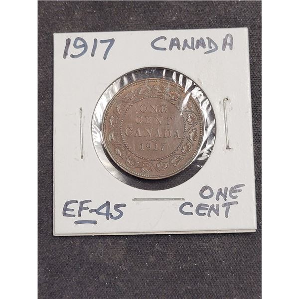 1917  Canada King George V One Cent Coin