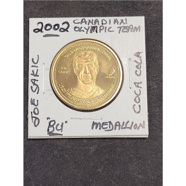 2002  Canadian Olympic Team (Coca Cola) Joe Sakic Medallion