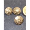 Image 2 : Lot of 6 Royal Canadian Air Force King Crowns Brass Officer's Buttons (3 diffrent sizes) (Large one 