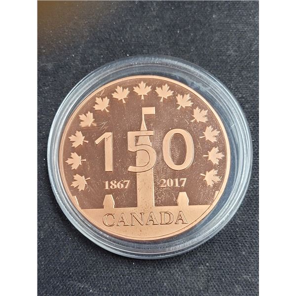 1867-1967 Canada 150 Years Strong, Proud, Free, Copper Medallion