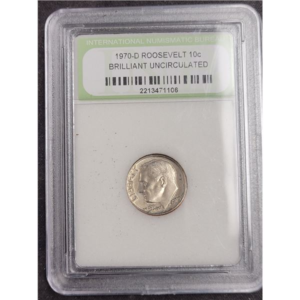 1970-D USA Roosevelt 10 Cent Coin