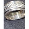 Image 3 : Size 7 3/4 Stamped .925 Silver Ring with Rope Design