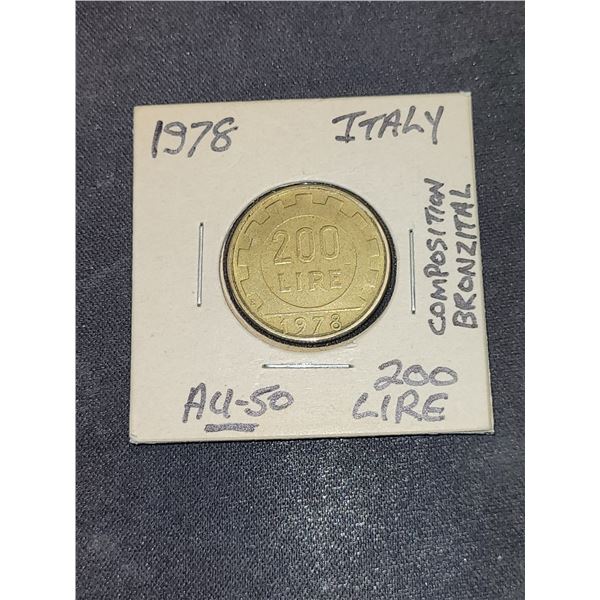 1978   Italy (composition Bronzital) 200 IIre Coin