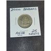 Image 1 : 2000  Bahamas 25 Cent Coin