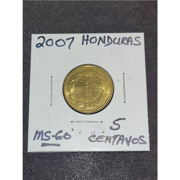 2007  Honduras 5 Centavos Coin