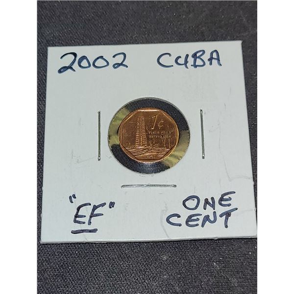 2002  Cuba One Centavo Coin
