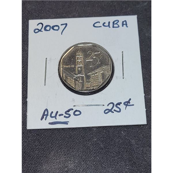 2007  Cuba 25 Centavos Coin