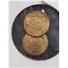 Image 2 : Lot of 2 Small IIberty Gold USA Coins