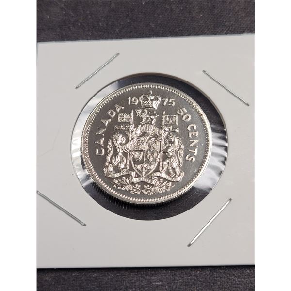 1975 Proof Canada 50 Cent Piece UNC