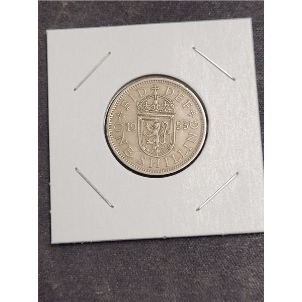 1955 United Kingdom - Great Britain England Shilling Coin