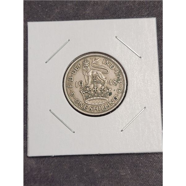1948 United Kingdom - Great Britain England Shilling Coin