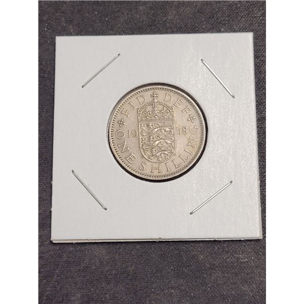 1958 United Kingdom - Great Britain England Shilling Coin