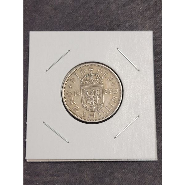 1957 United Kingdom - Great Britain England Shilling Coin
