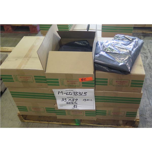 Qty 7,750 LDPE Low Density Polyethylene Bags, Black  33x39, 1.3 Mil, M-LD33313