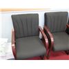 Image 2 : Qty 3 Wood-Framed Upholstered Stationary Chairs