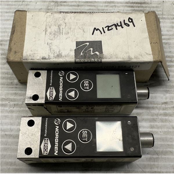Lot of (3) Norgren 33D Pressure Switches