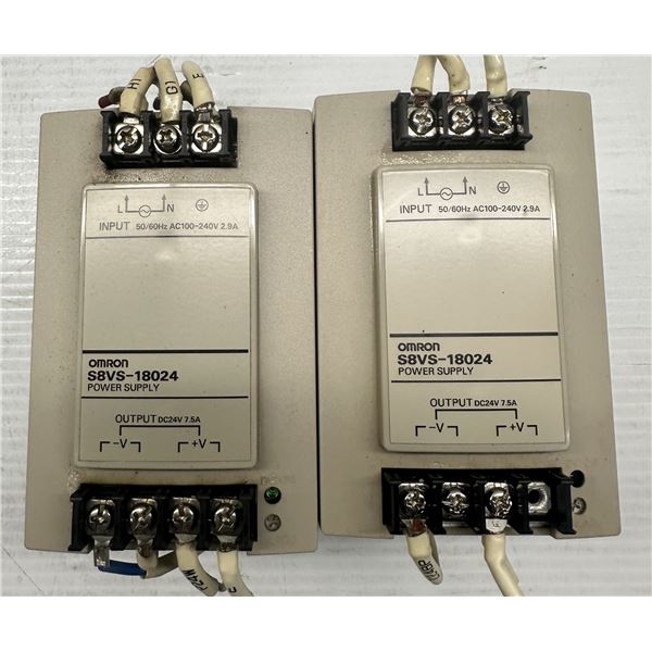 Lot of (2) Omron #S8VS-18024/ED2 Power Supplies