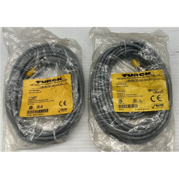 Lot of (2) Turck Cables #RK 4.4T-3-RS 4.4T & #RK 4.4T-6-RS 4.4T