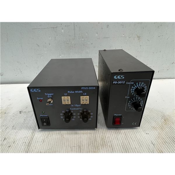 Lot of (2) CCS Inc. #PTU2-3024 & #PD-3012 Power Supplies