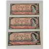 Image 1 : ASSORTED 1954 CANADIAN $2 BANK NOTES