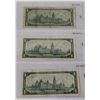 Image 2 : 1967 ONE DOLLAR MODIFIED HAIR SET OF 3 BANK NOTES