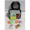 Image 1 : TIN MISC. POKEMON CARDS/DICE/COIN