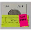 Image 1 : 16. 1937 CANADIAN SILVER 25 CENT PIECE