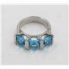 Image 1 : ESTATE 925 SILVER BLUE TOPAZ RING IN BOX-ESTATE